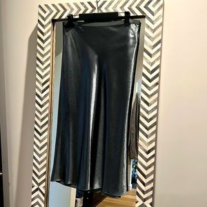 Vince satin midi pull on skirt